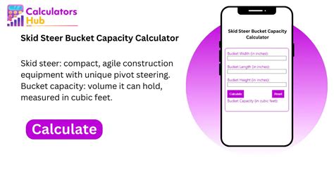 skid steer bucket weight calculator